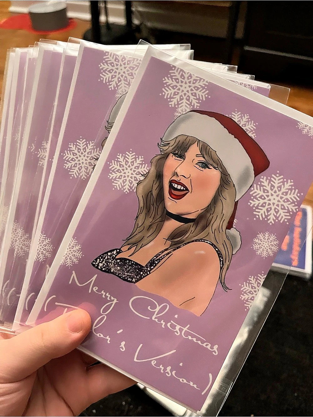 Blank Holiday Greeting Card - Taylor Swift Handmade